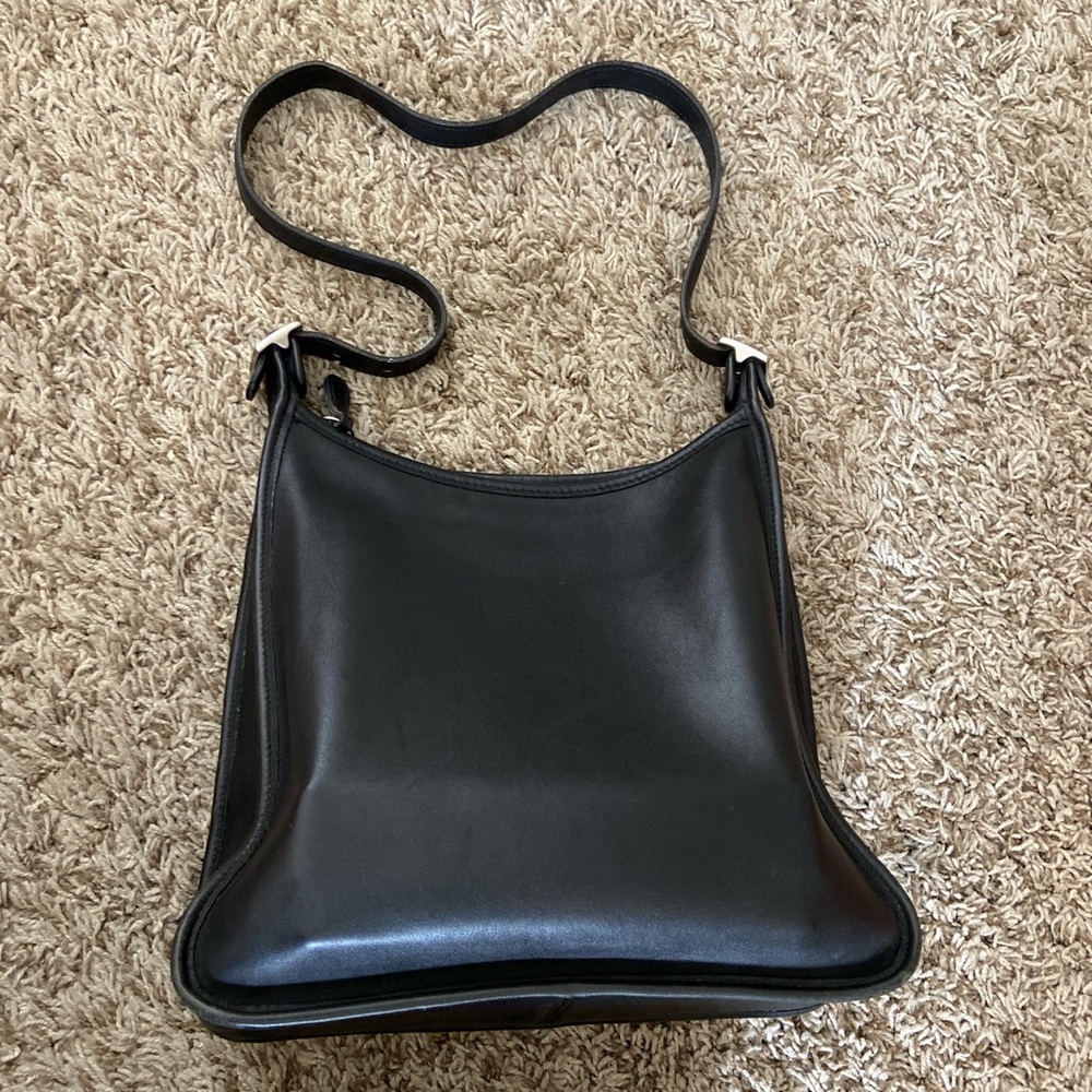 Vintage Coach Andrea Slim Shoulder Bag 9073 Black USA Genuine Leather